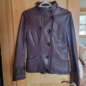 Soia & Kyo Purple Leather Jacket